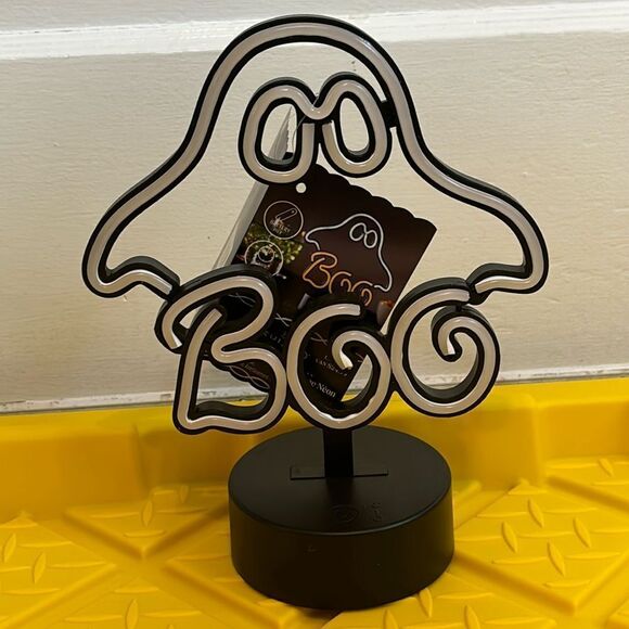 NWT 9.25" Neon BOO Ghost Light by Ashland-Halloween Decorations for Home Decor - Picture 1 of 5